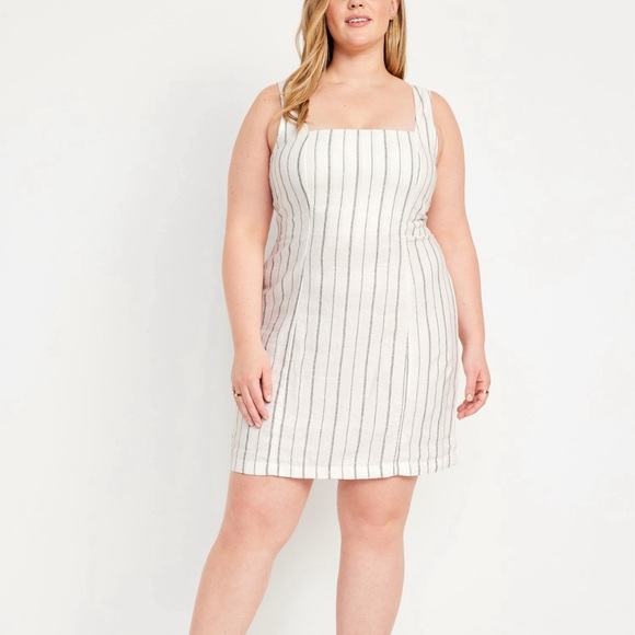 NWT old navy square neck linen dress 3x - Picture 1 of 3